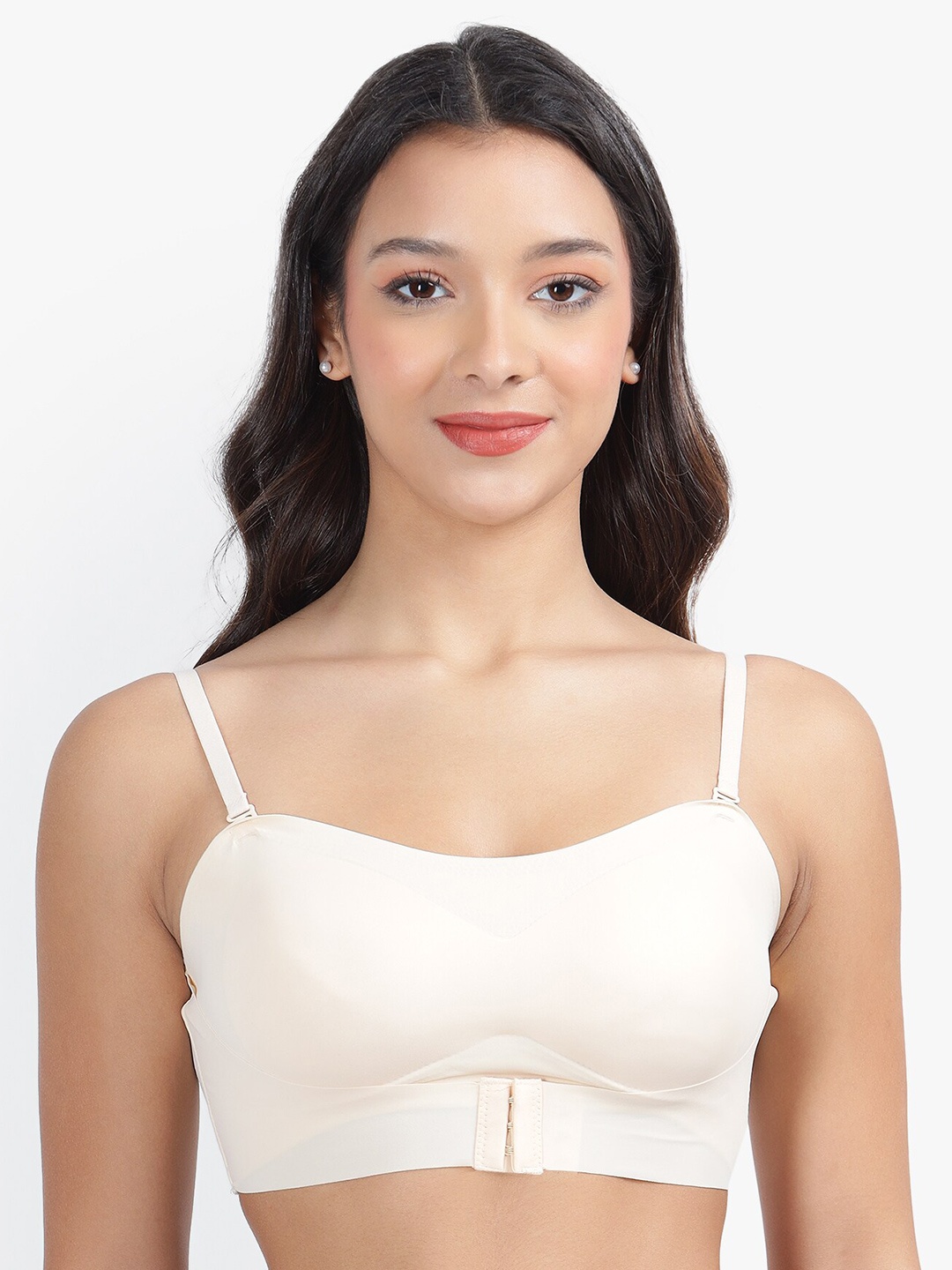 

PARKHA Full Coverage Removable Padding Everyday Bra With All Day Comfort, Beige