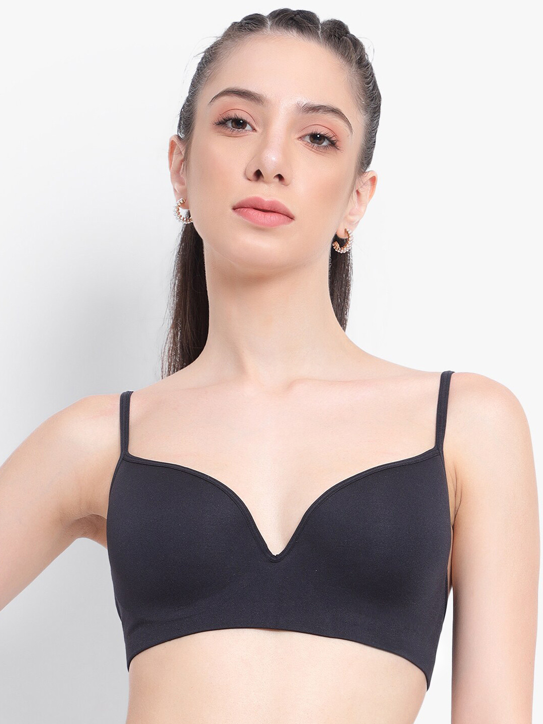 

PARKHA Full Coverage Lightly Padded Anti Odour Everyday Bra with All day Comfort, Black