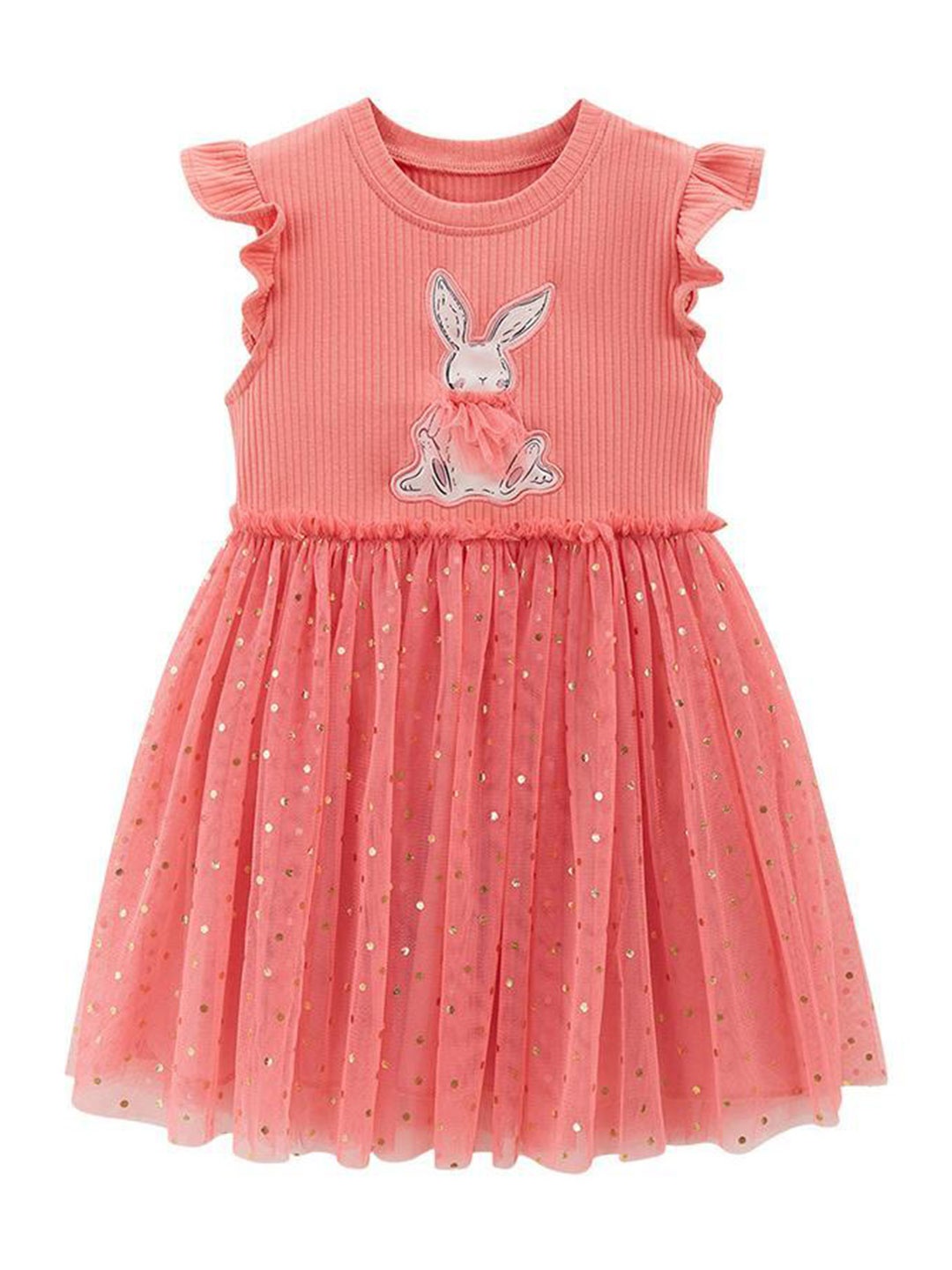 

StyleCast Printed Flared Sleeve Cotton T-shirt Dress, Pink
