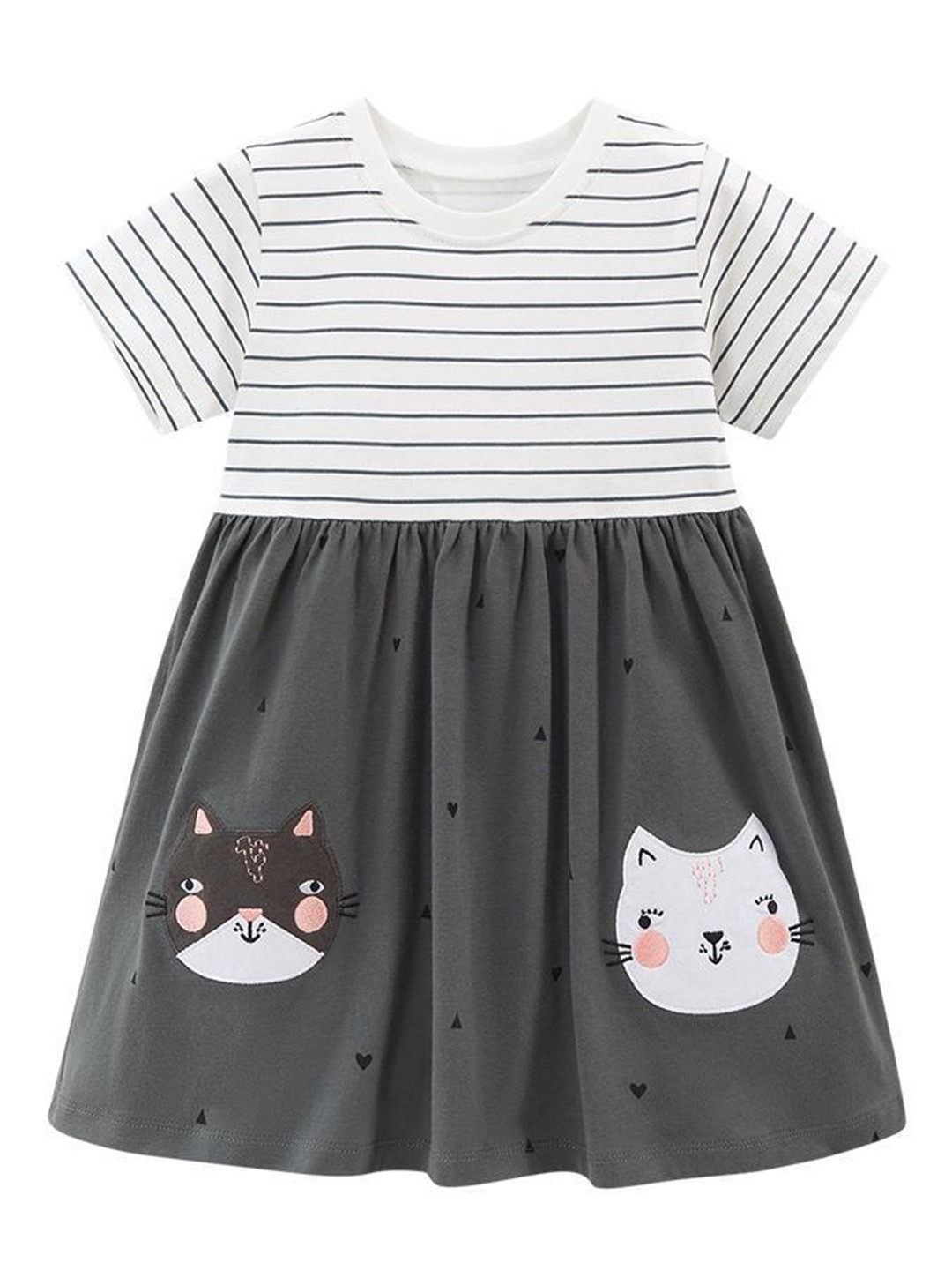 

StyleCast Grey Striped Cotton T-shirt Dress