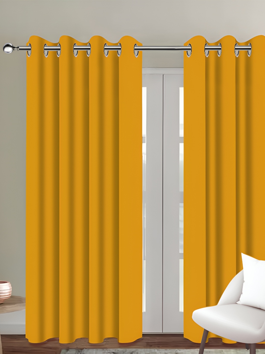 

Airwill Yellow 2Pcs Room Darkening Door Curtain