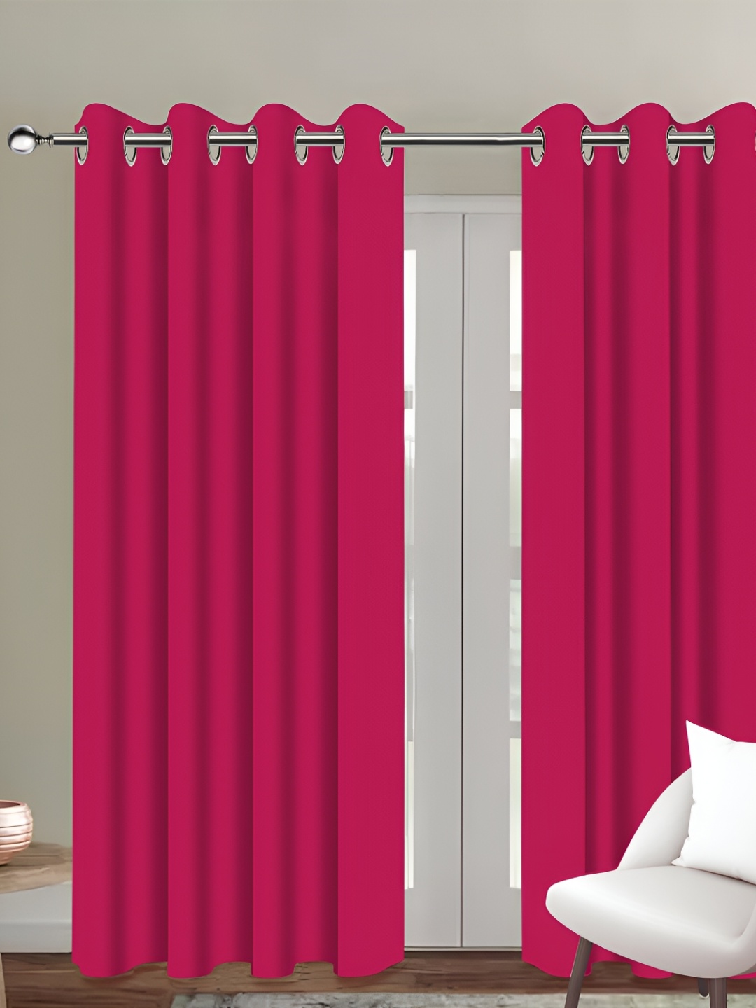 

Airwill Pink 2Pcs Room Darkening Door Curtain