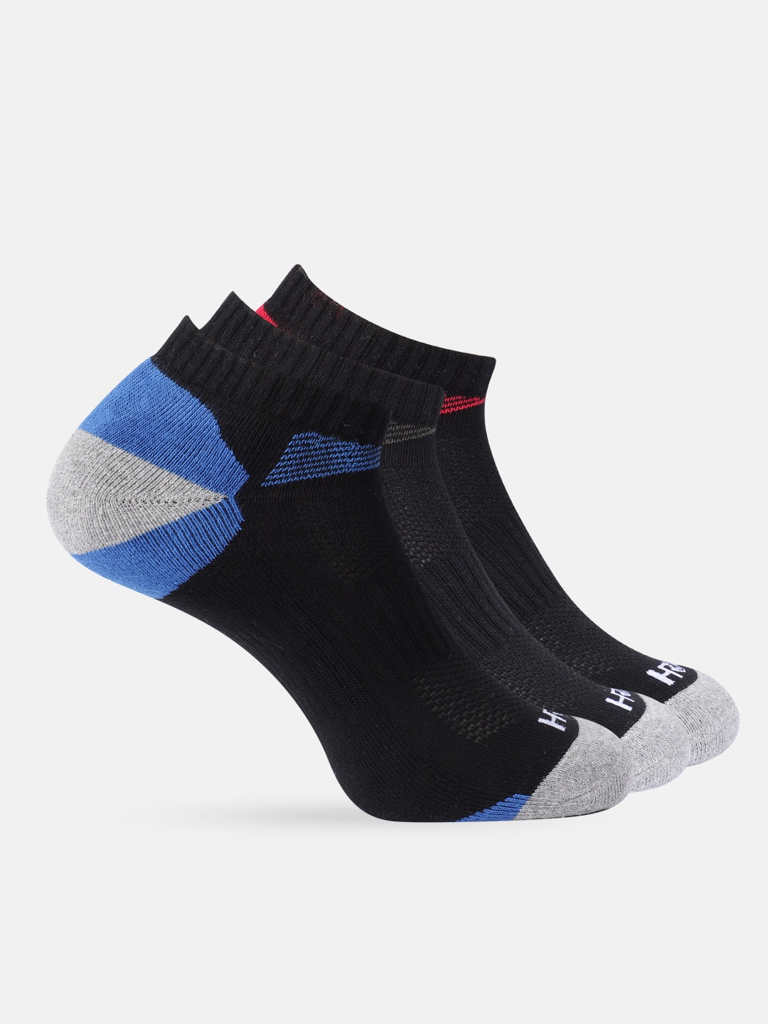 

HRX by Hrithik Roshan Men Set of 3 Patterned Ankle-Length Socks, Multi
