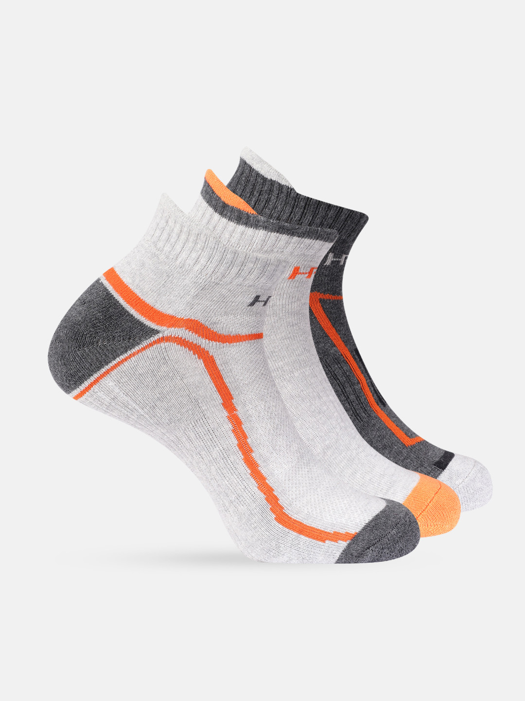 

HRX by Hrithik Roshan Men Pack Of 3 Striped Above Ankle-Length Socks, Grey
