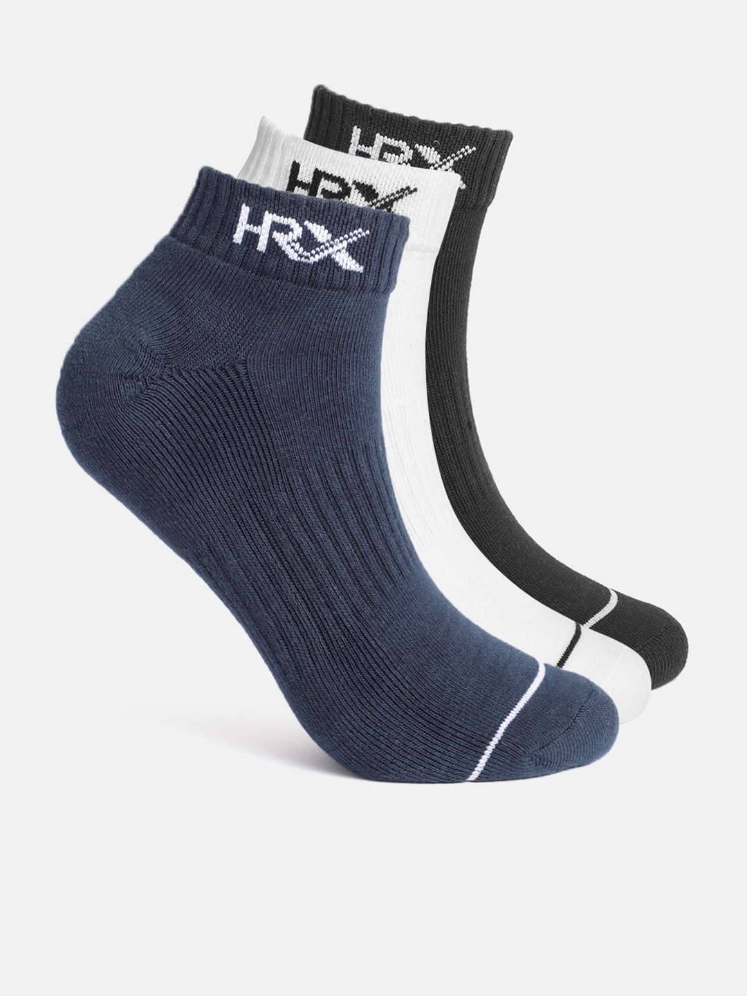 

HRX by Hrithik Roshan Men Pack of 3 Above Ankle Socks, Navy blue
