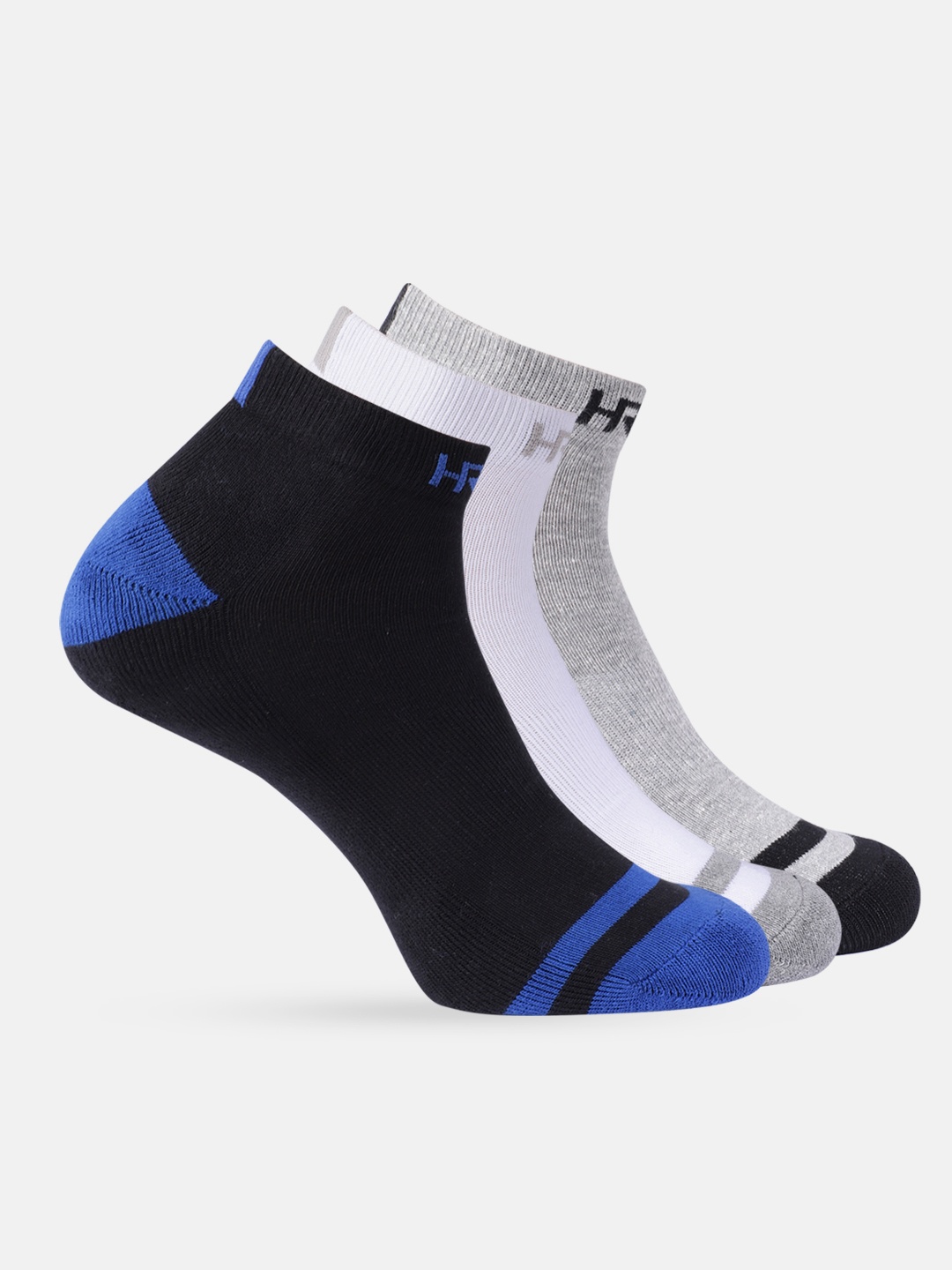 

HRX by Hrithik Roshan Men Set of 3 Ankle Length Socks, White