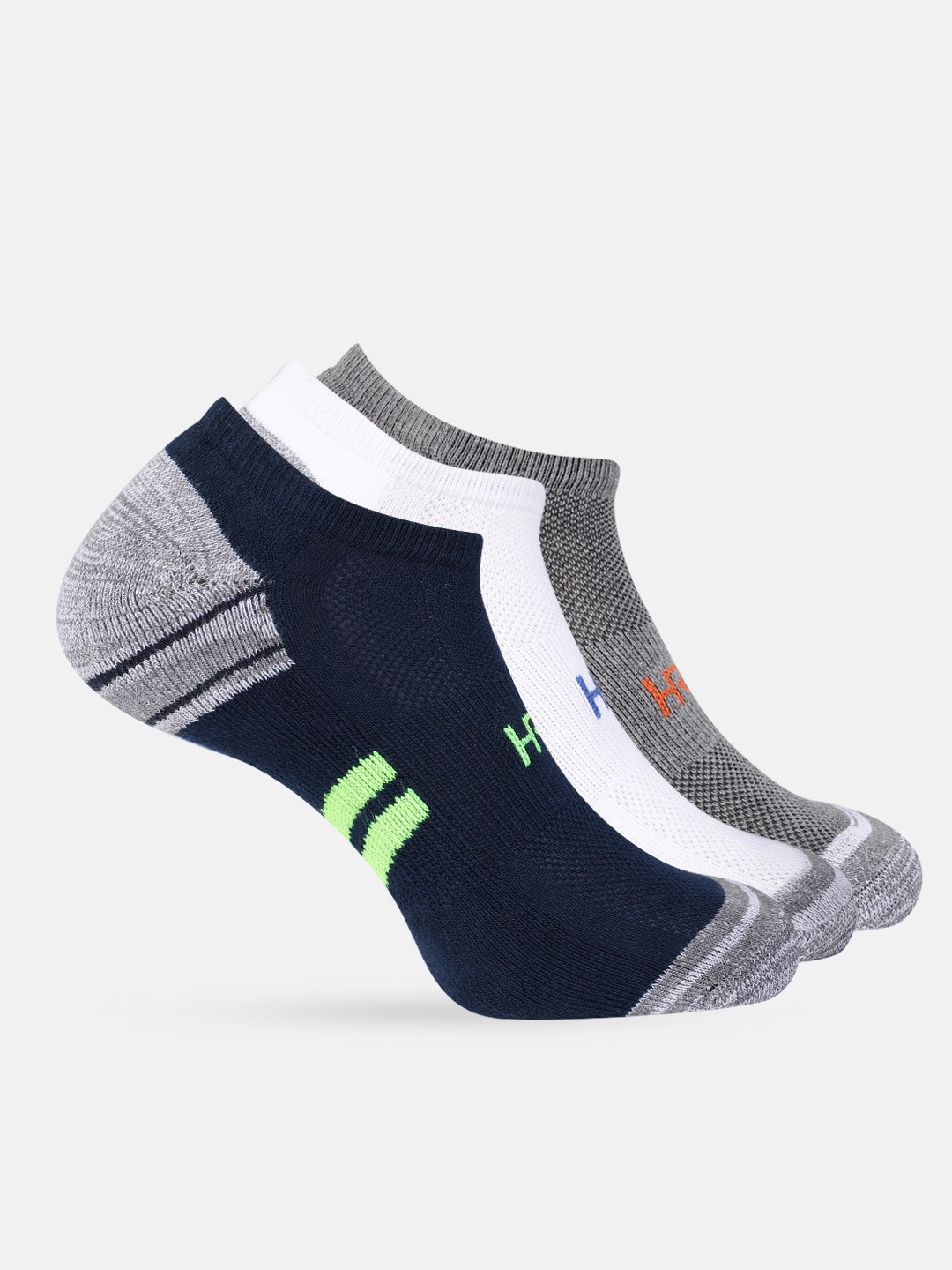 

HRX by Hrithik Roshan Men Set of 3 Patterned Ankle-Length Socks, Multi