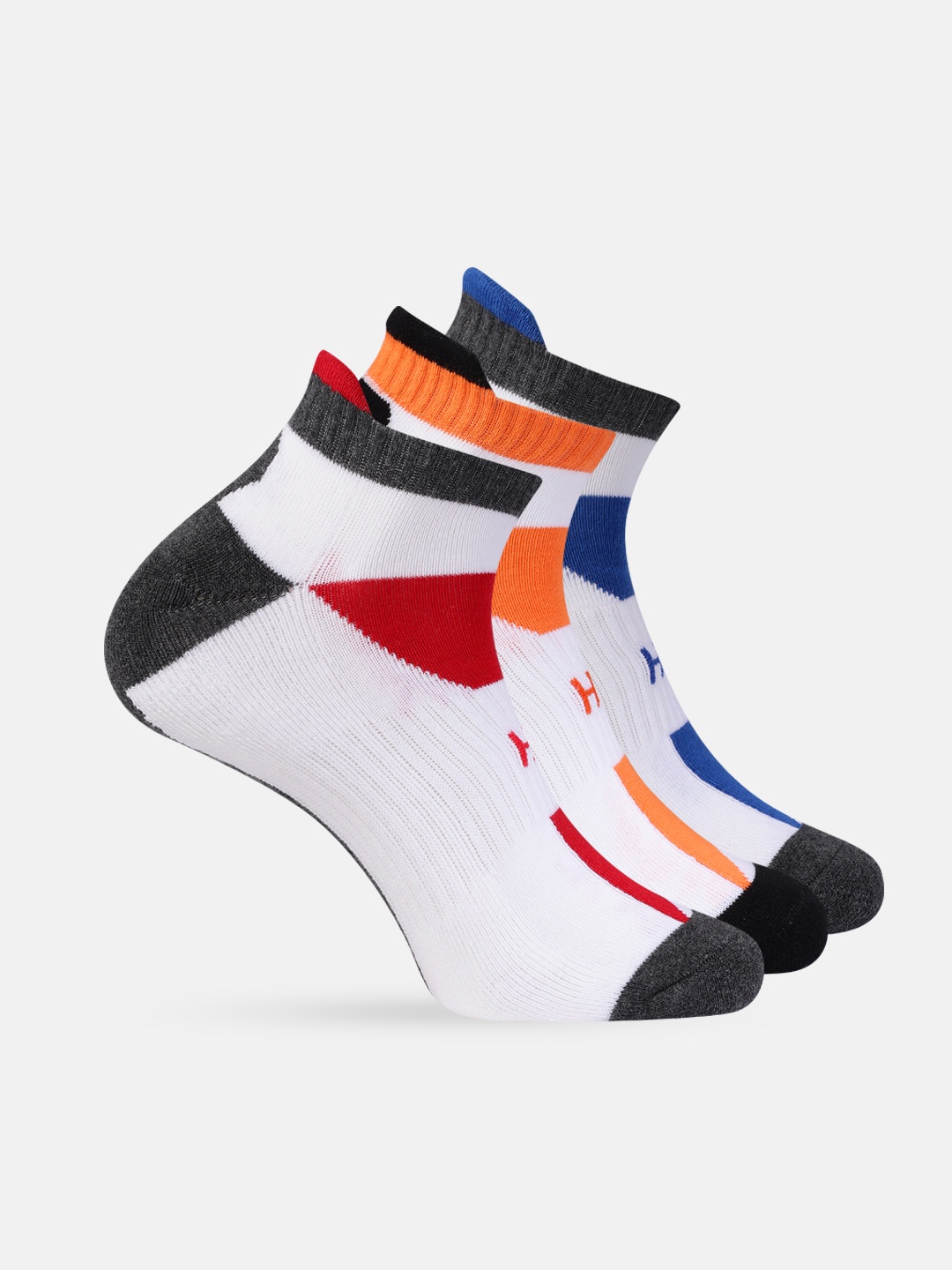 

HRX by Hrithik Roshan Men Set of 3 Patterned Ankle-Length Socks, Multi