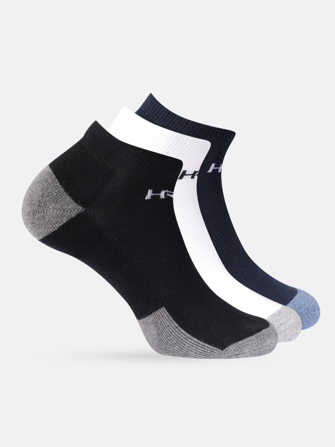 

HRX by Hrithik Roshan Men Pack Of 3 Patterned Above Ankle-Length Socks, Black