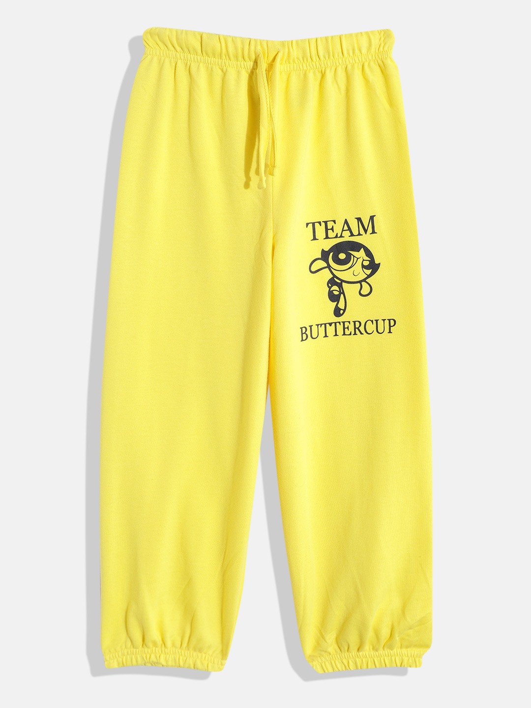 

Eteenz Girls Powerpuff Print Detail Premium Cotton Joggers, Yellow
