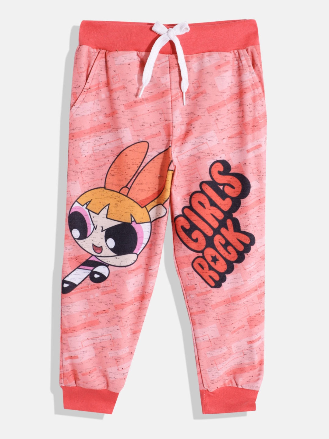 

Eteenz Girls Powerpuff Print Detail Premium Cotton Joggers, Pink