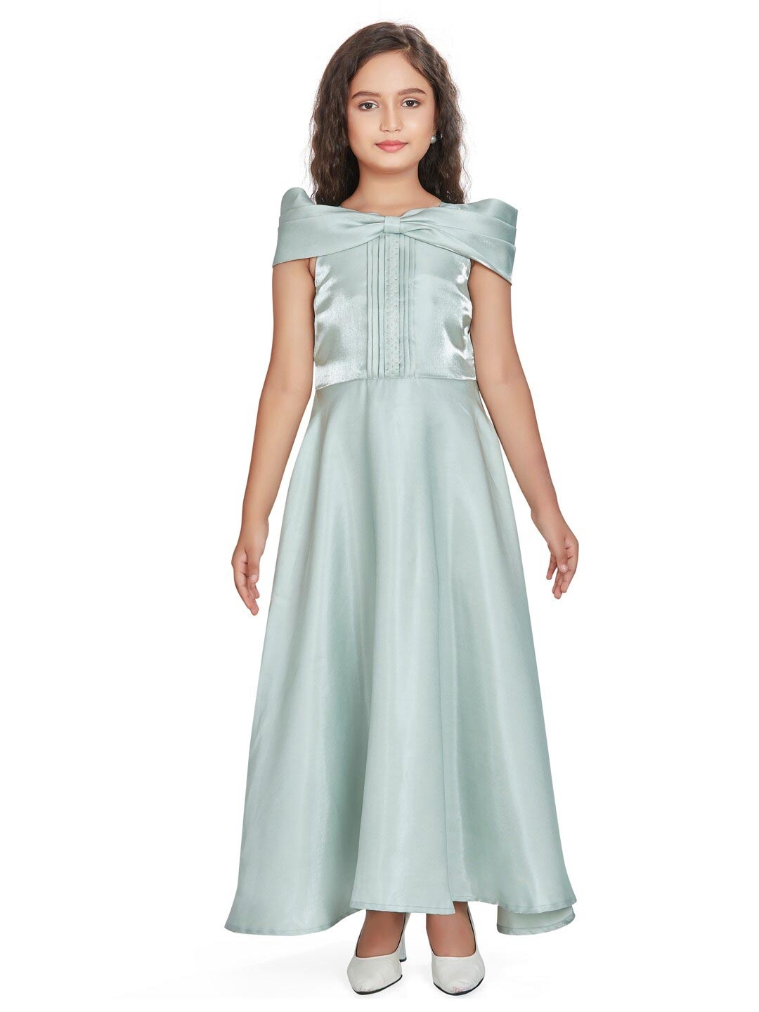 

Peppermint Square Neck Maxi Flared Dress, Sea green