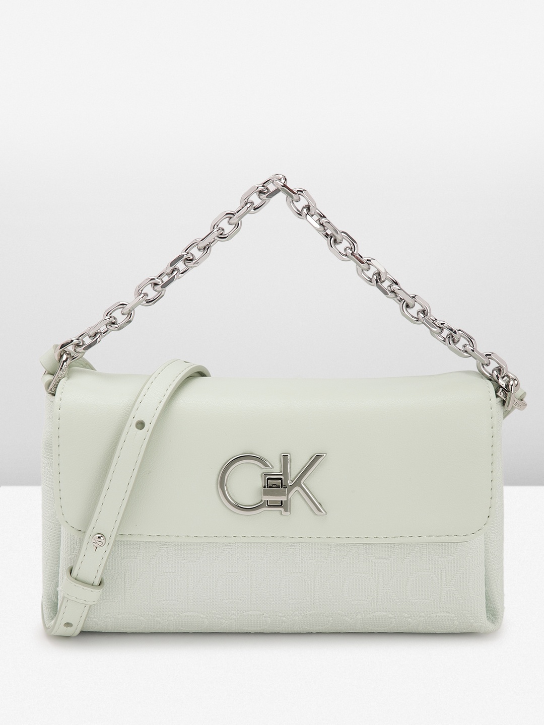 

Calvin Klein Women Brand Logo Sling Bag, Green