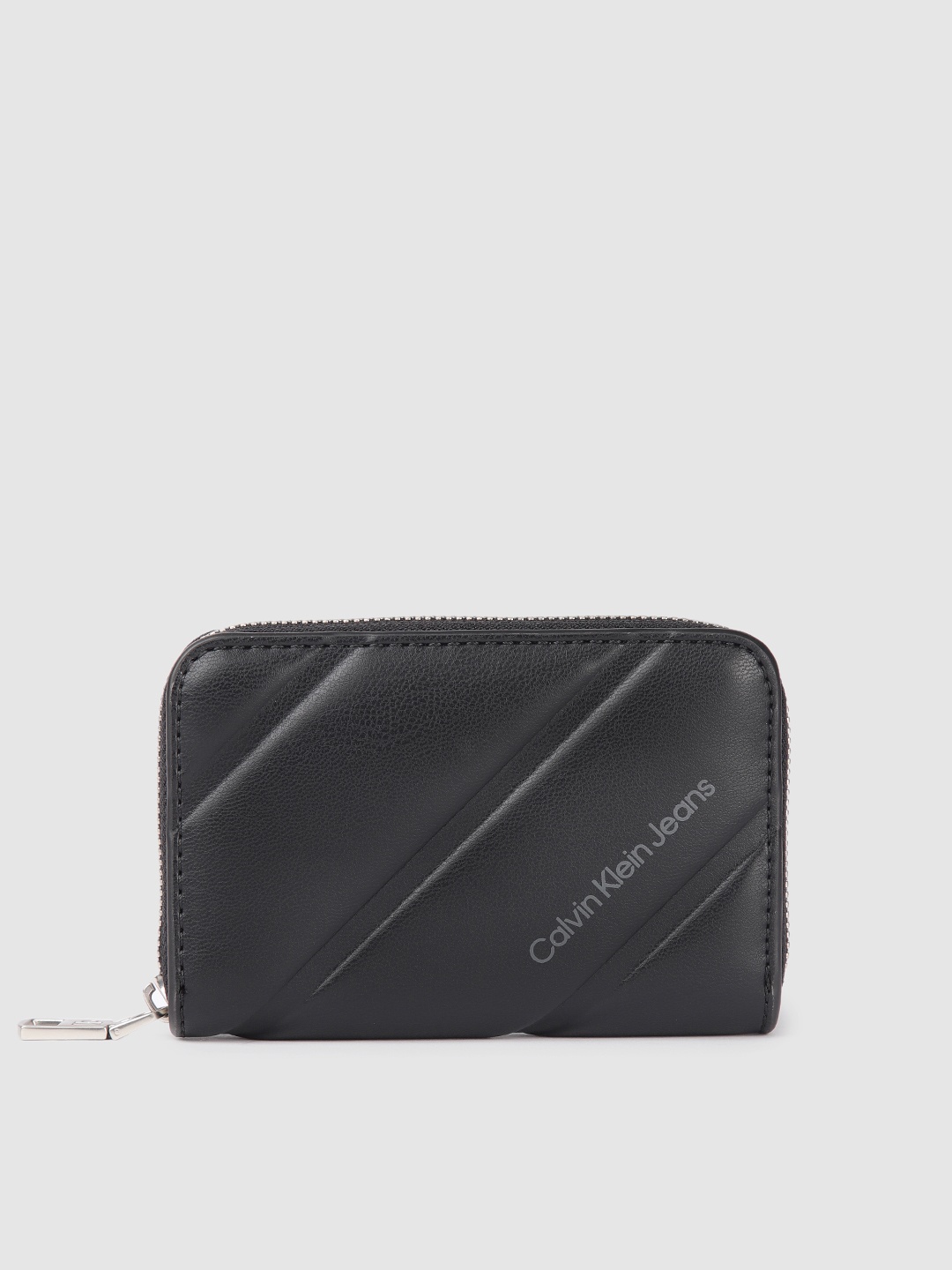 

Calvin Klein Women Textured Zip Around Wallet, Black