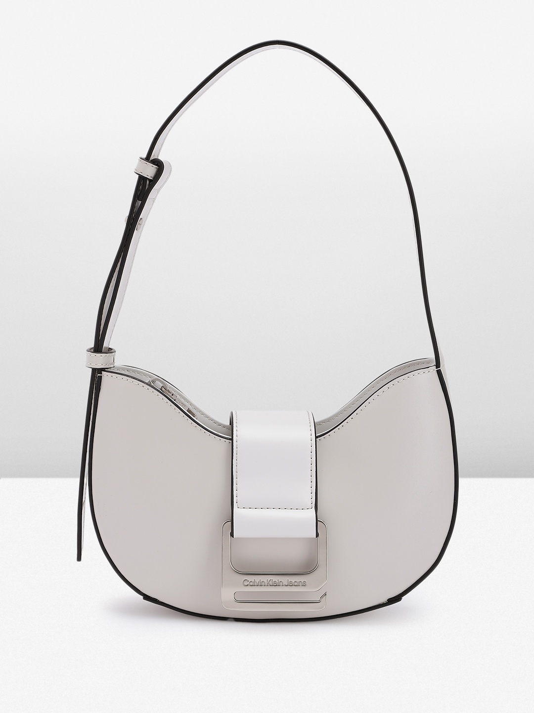 

Calvin Klein Women Solid Hobo Bag, Off white
