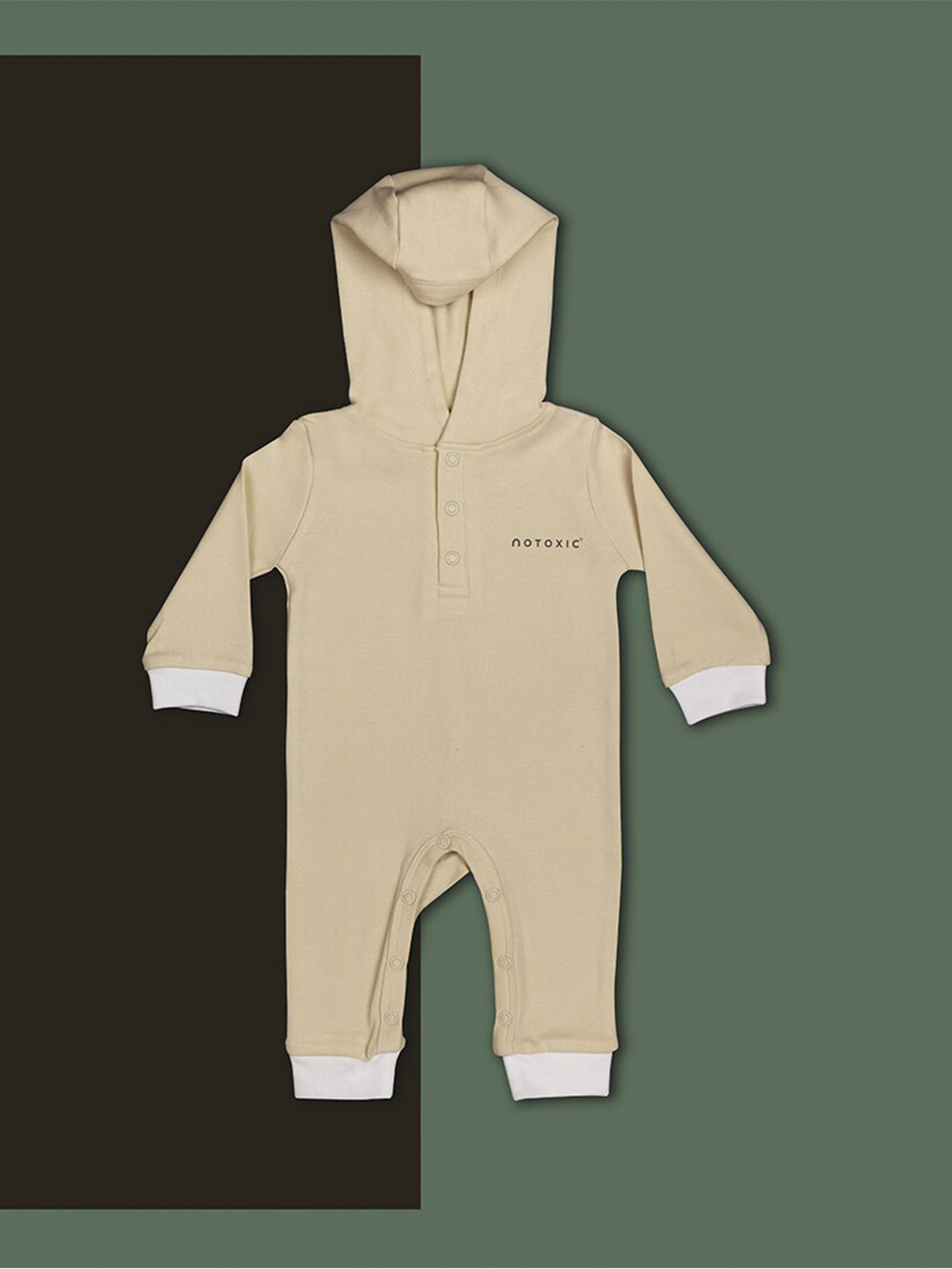 

BAESD Infants Hooded Pure Cotton Rompers, Cream