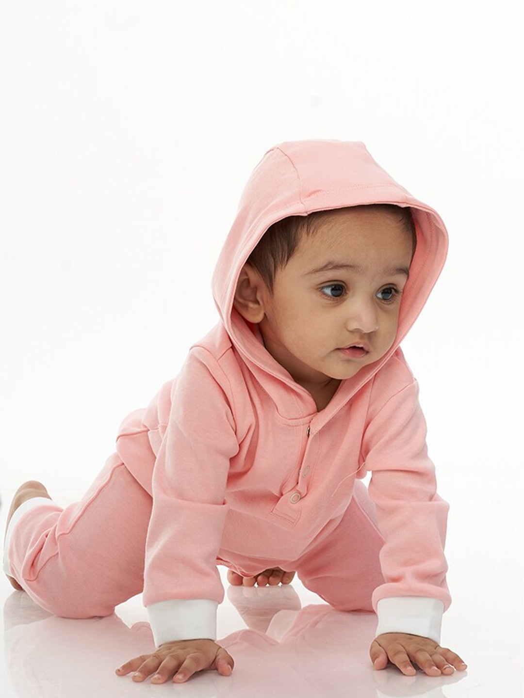 

BAESD Infants Hooded Pure Cotton Rompers, Pink