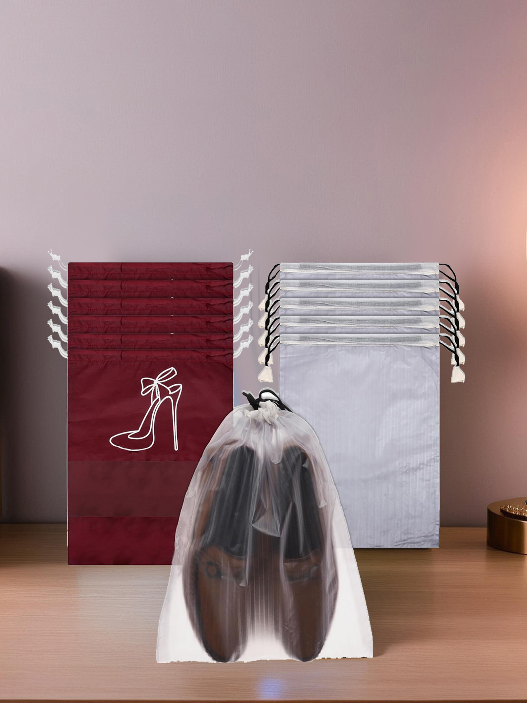 

Kuber Industries Transparent 6 Pieces Regular Organisers