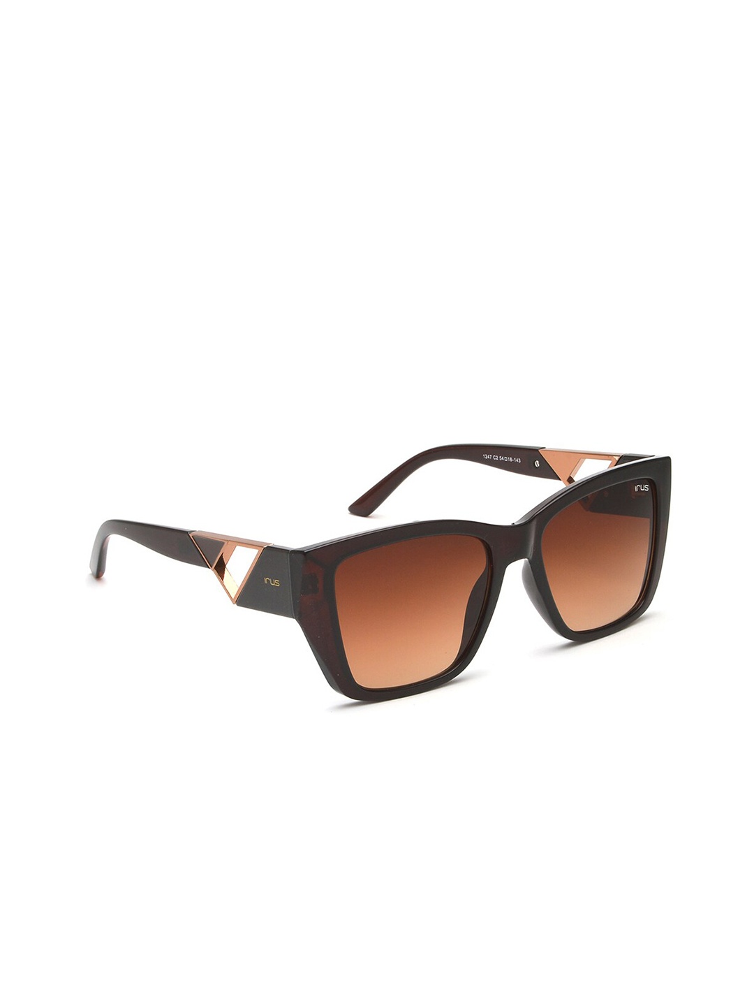 

IRUS by IDEE Women Square Sunglasses With UV Protected Lens, Brown