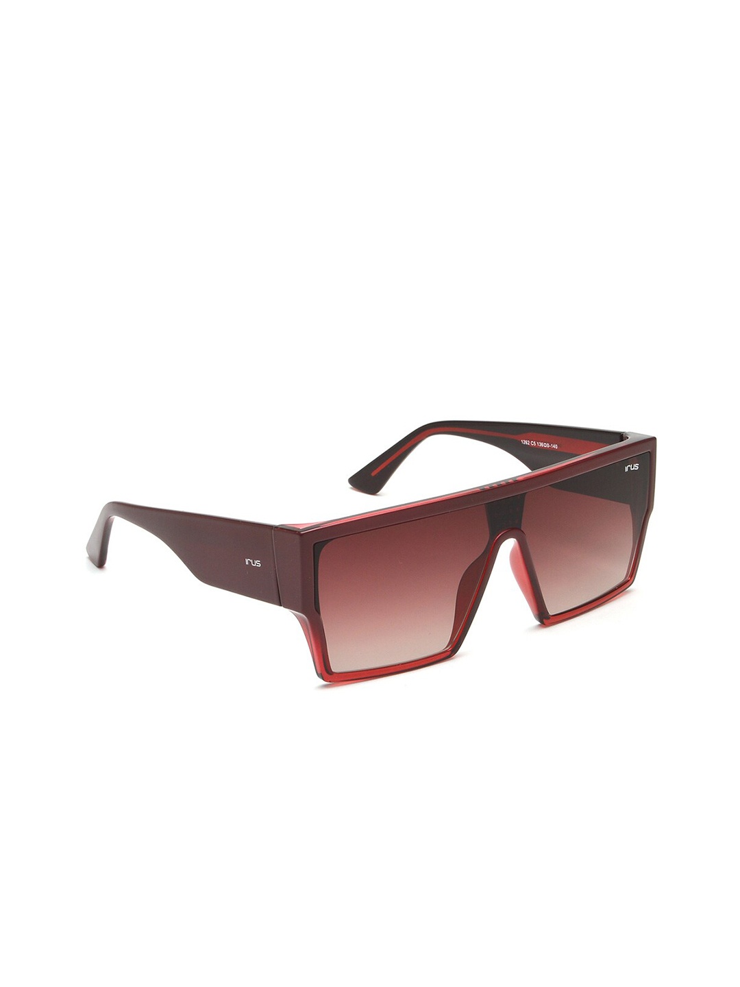 

IRUS by IDEE Men Square Sunglasses with UV Protected Lens IRS1262C5SG, Brown