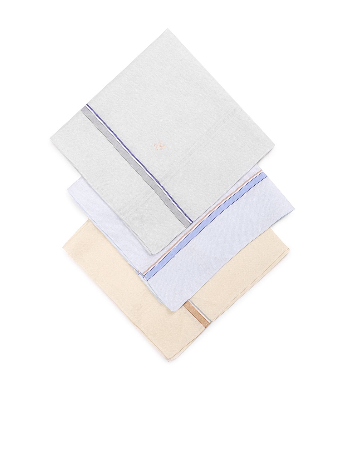 

Arrow Men Pack Of 3 Pure Cotton Handkerchiefs, Yellow