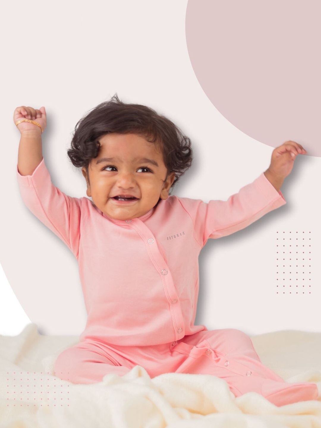 

BAESD Infants Pure Cotton Sleepsuit, Pink