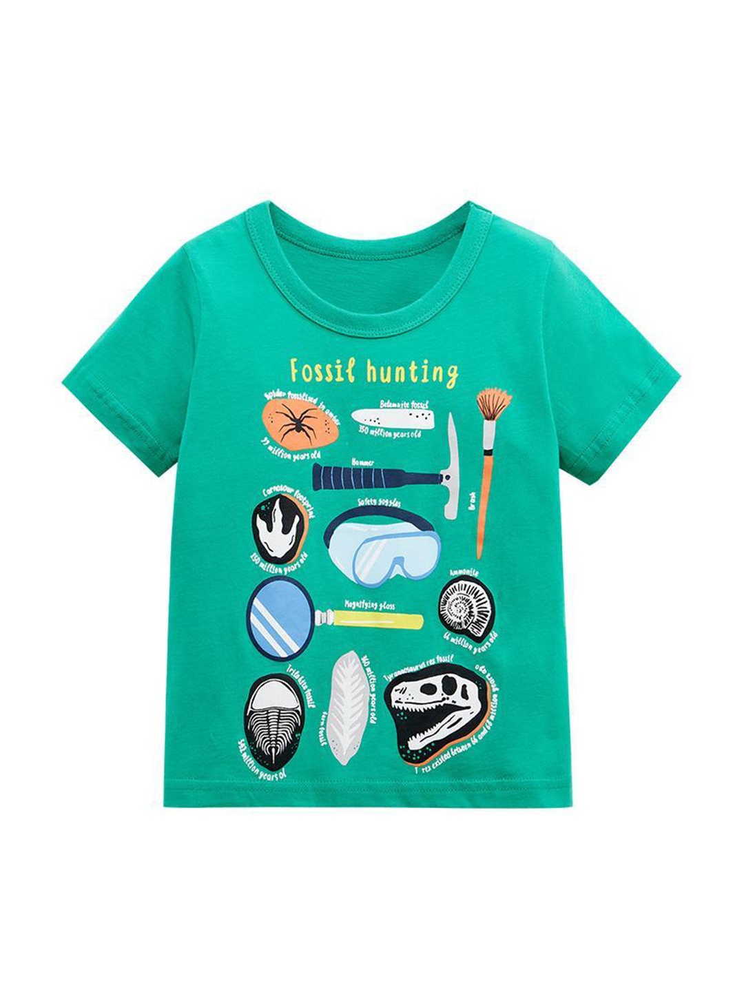 

StyleCast Kids Green Graphic Printed Cotton Casual T-shirt