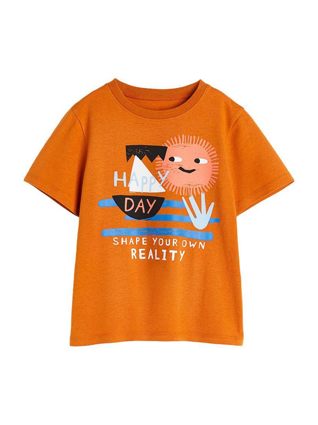 

StyleCast Kids Orange Graphic Printed Cotton Casual T-shirt