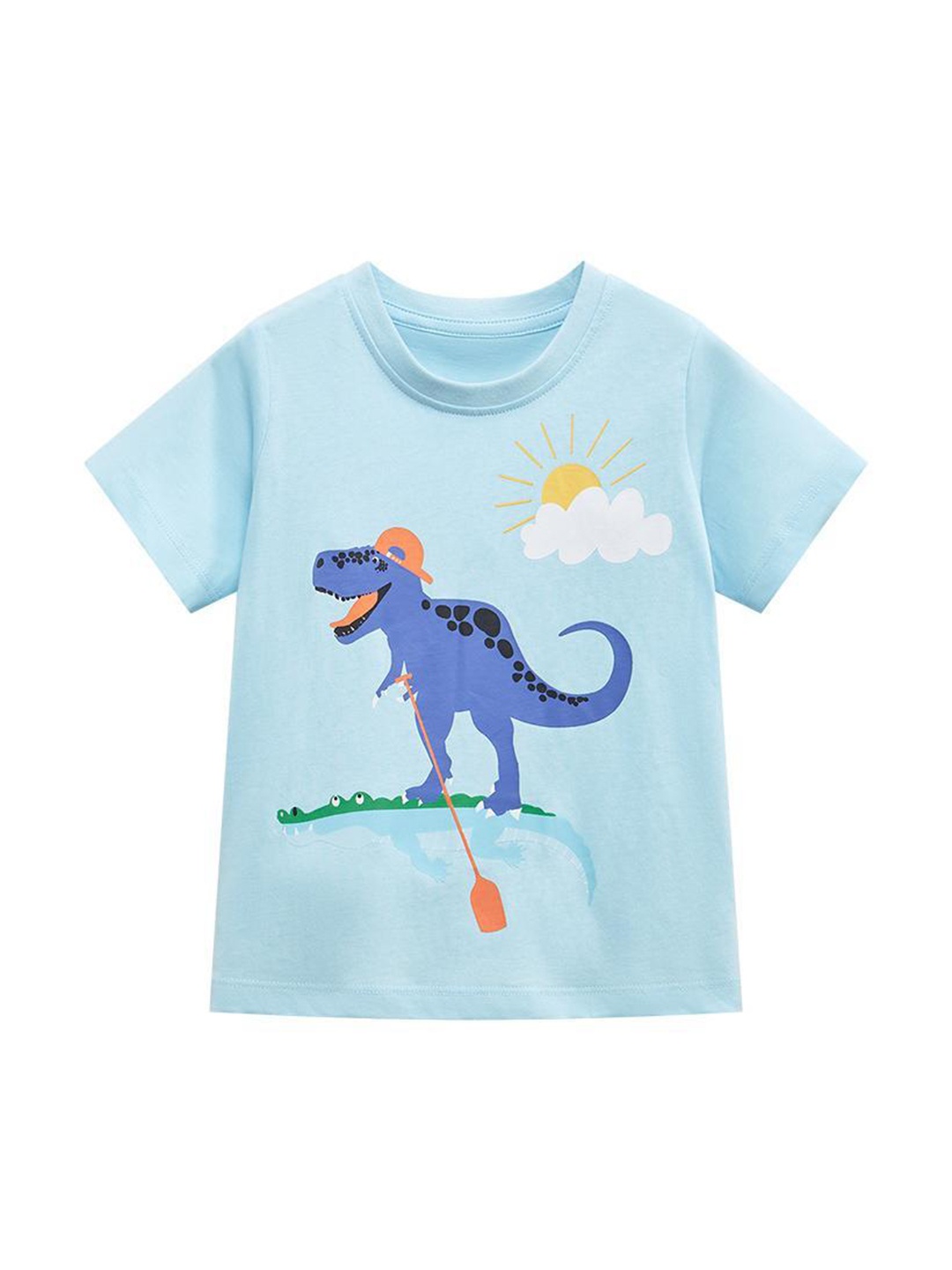 

StyleCast Kids Printed Cotton Regular Fit Round Neck T-shirt, Blue