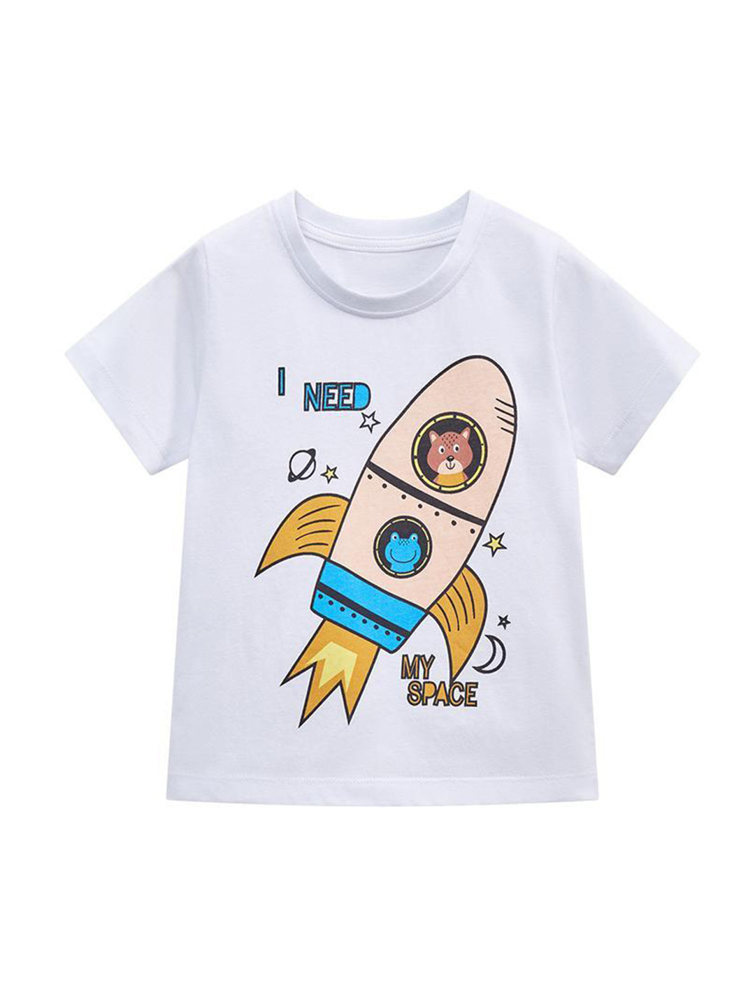 

StyleCast Kids Printed Cotton Regular Fit Round Neck T-shirt, White
