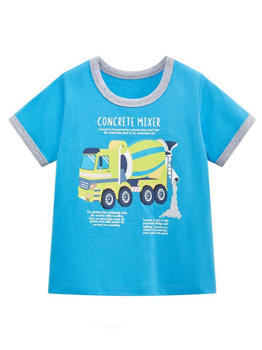 

StyleCast Kids Blue Printed Cotton Regular Fit Round Neck T-shirt