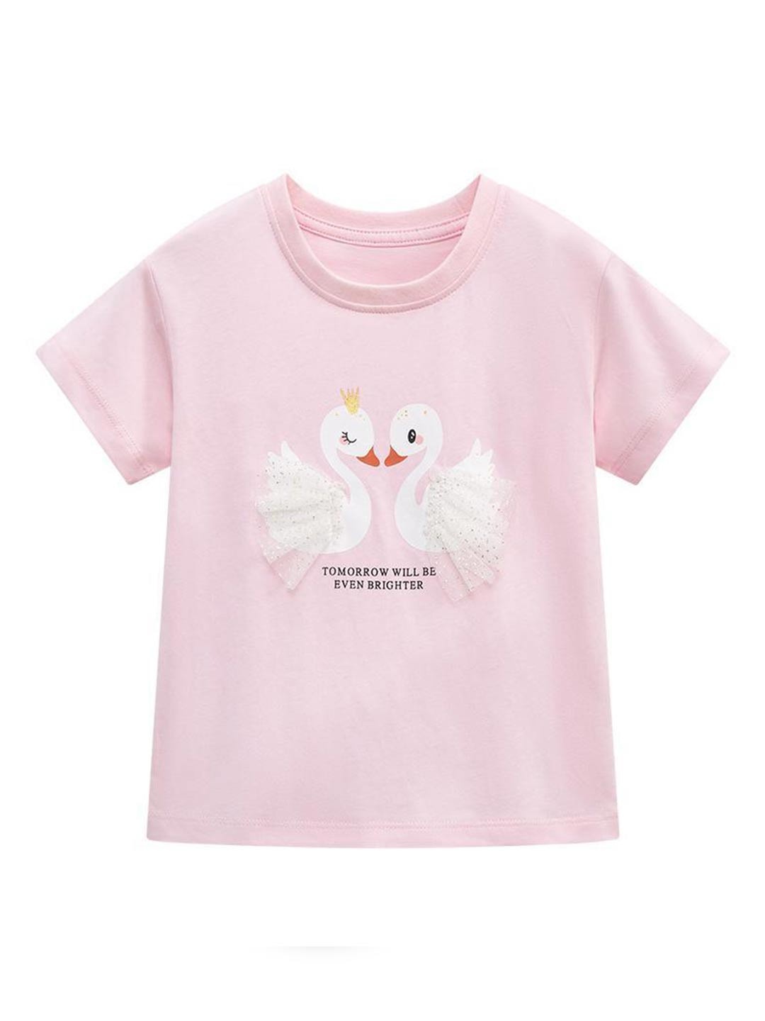 

StyleCast Girls Pink Cotton Printed Regular Fit Round Neck T-shirt