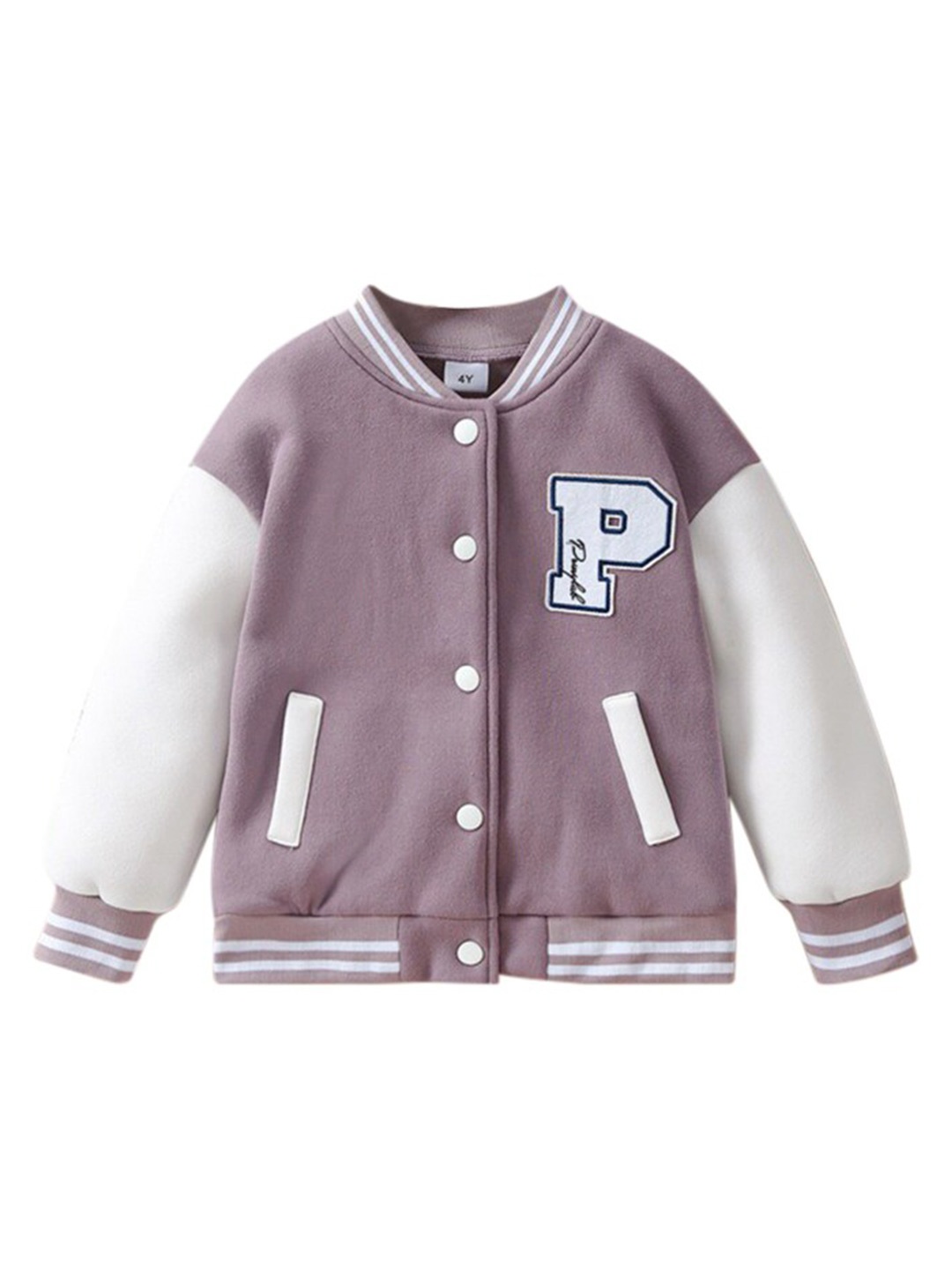 

StyleCast Girls Purple Colourblocked Insulator Varsity Jacket