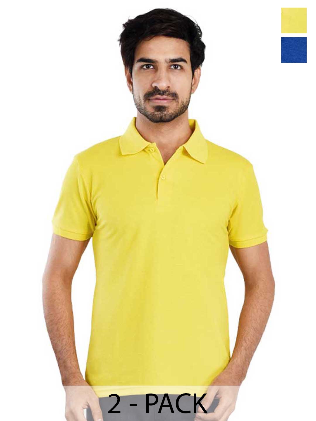 

Clothe Funn Pack Of 2 Polo Collar T-shirts, Yellow