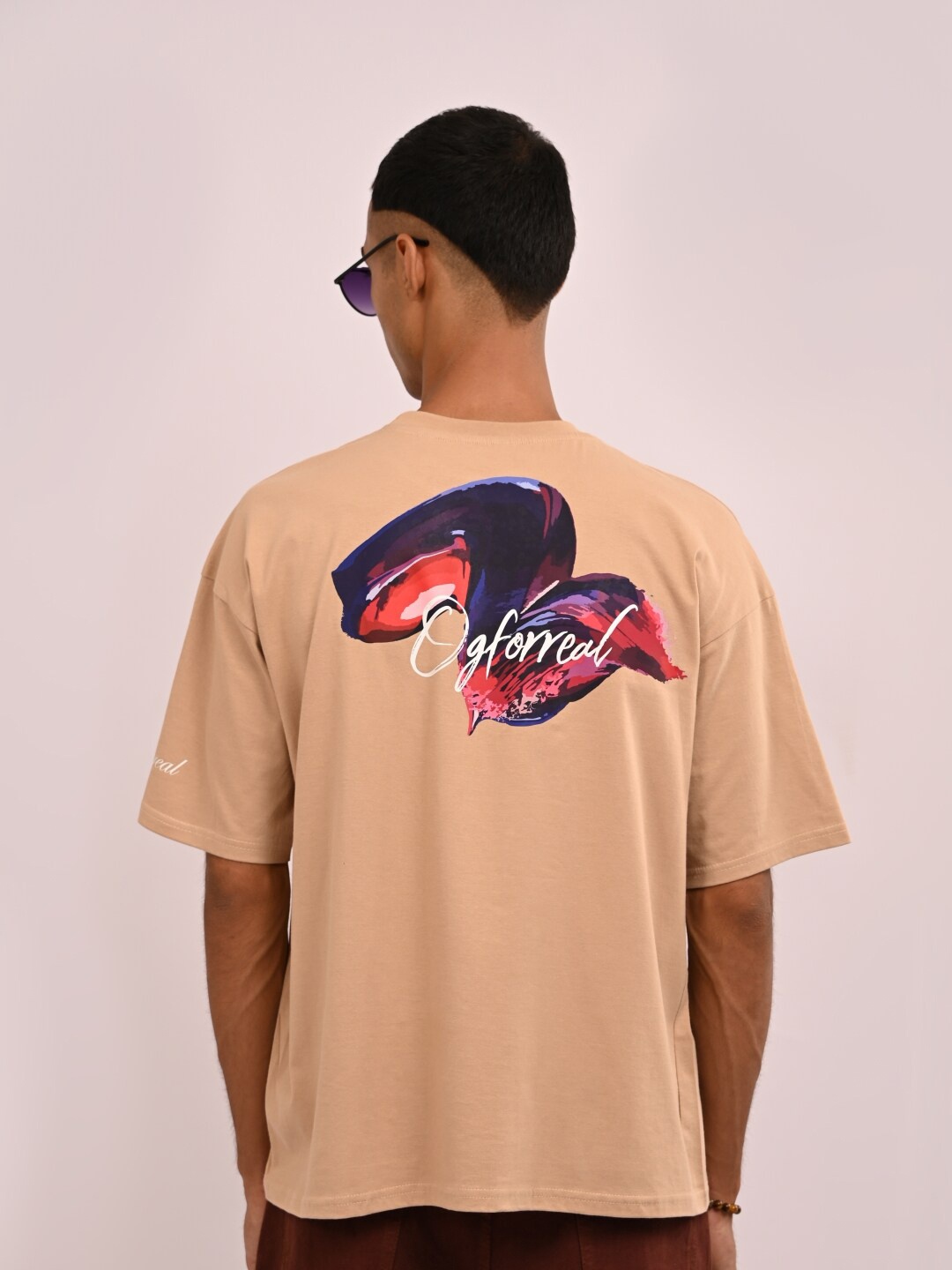

OG For Real Typography Printed T-shirt, Beige