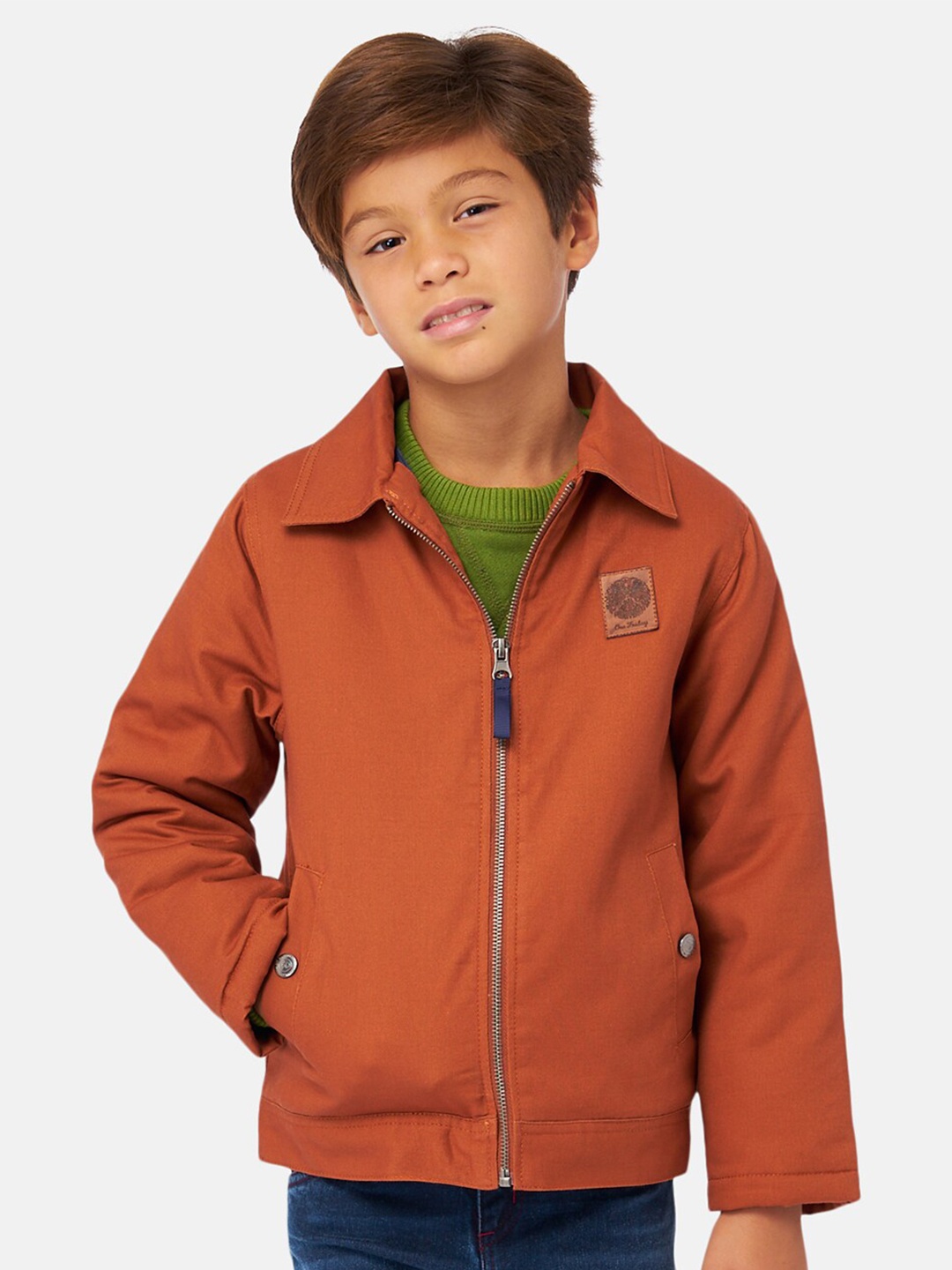 

One Friday Boys Spread Collar Tailored Jacket, Brown