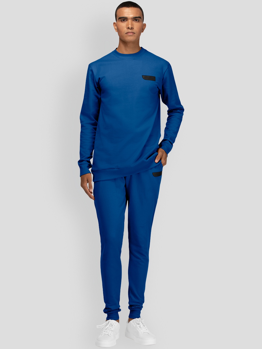 

PANGOLIN Men Mid-Rise Fleece Joggers, Blue