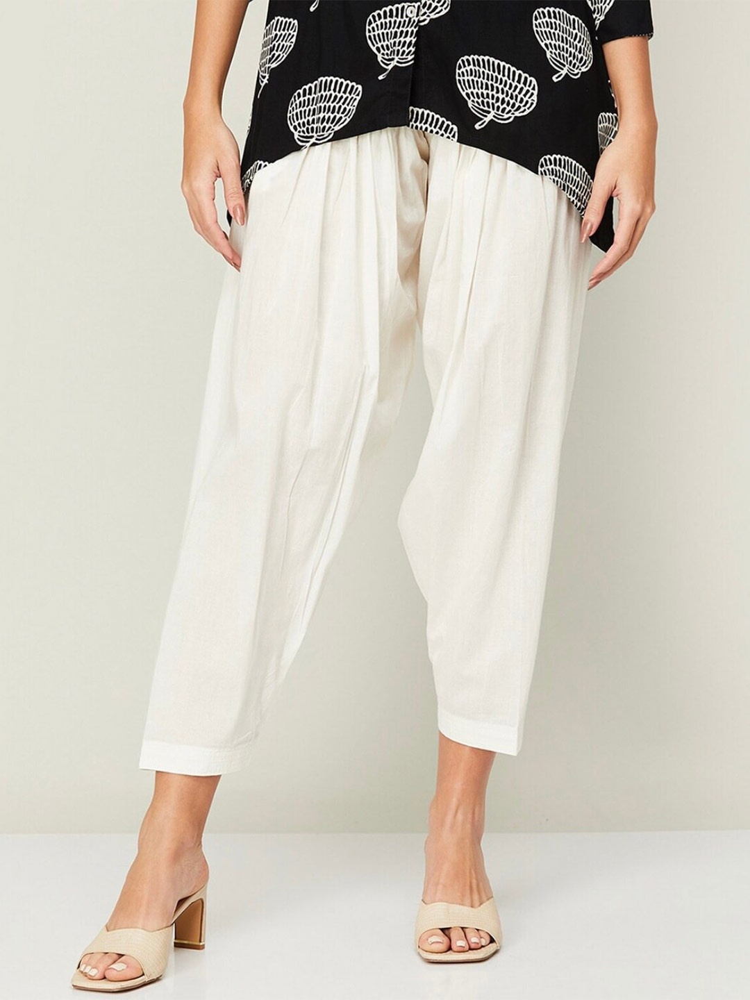 

BCZ Style Women Loose Fit Dhoti Pant, White