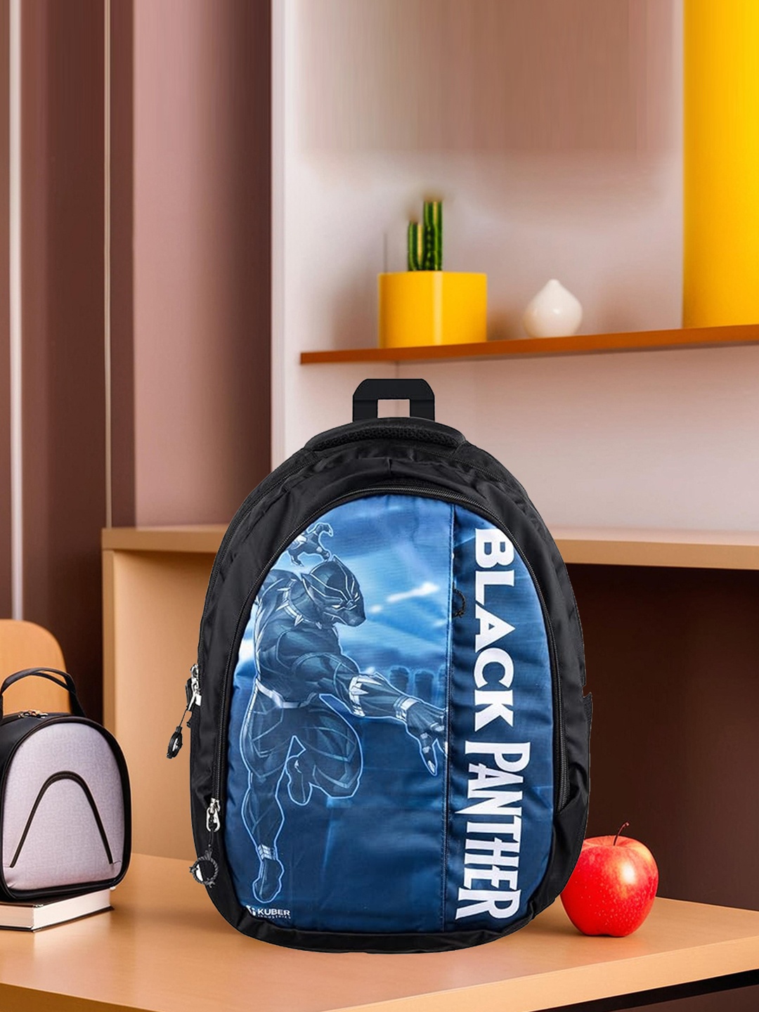 

Kuber Industries Printed Padded Backpacks, Black