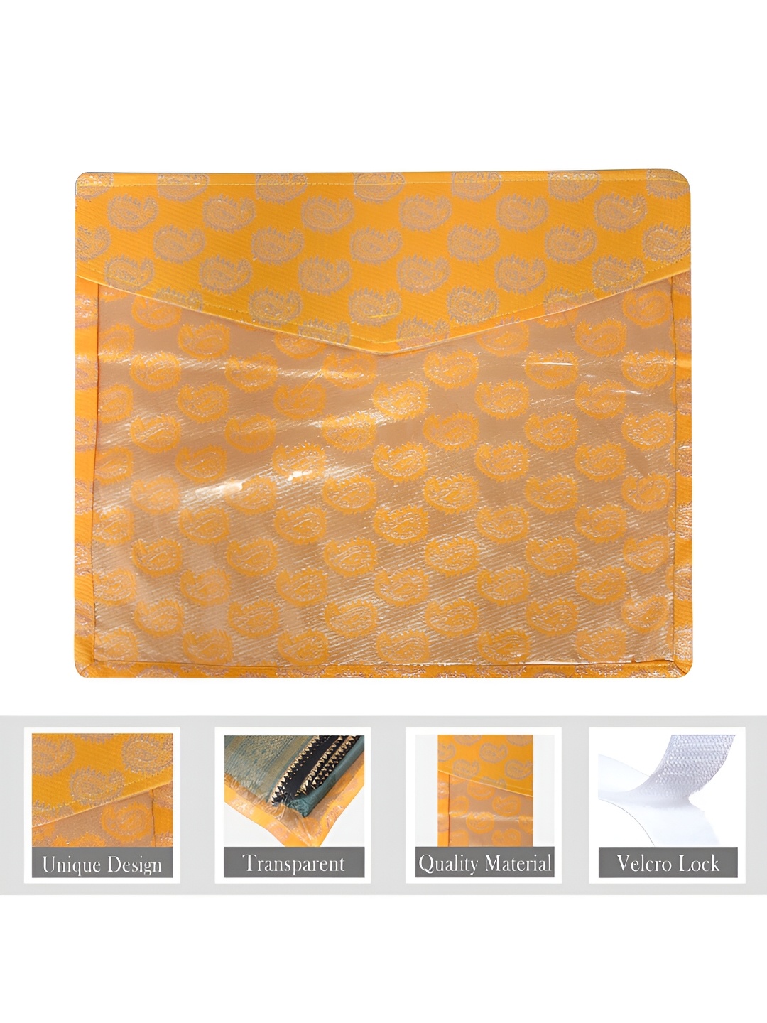 

Kuber Industries Yellow & Gold Toned 12 Pieces Saree Cover Organisers
