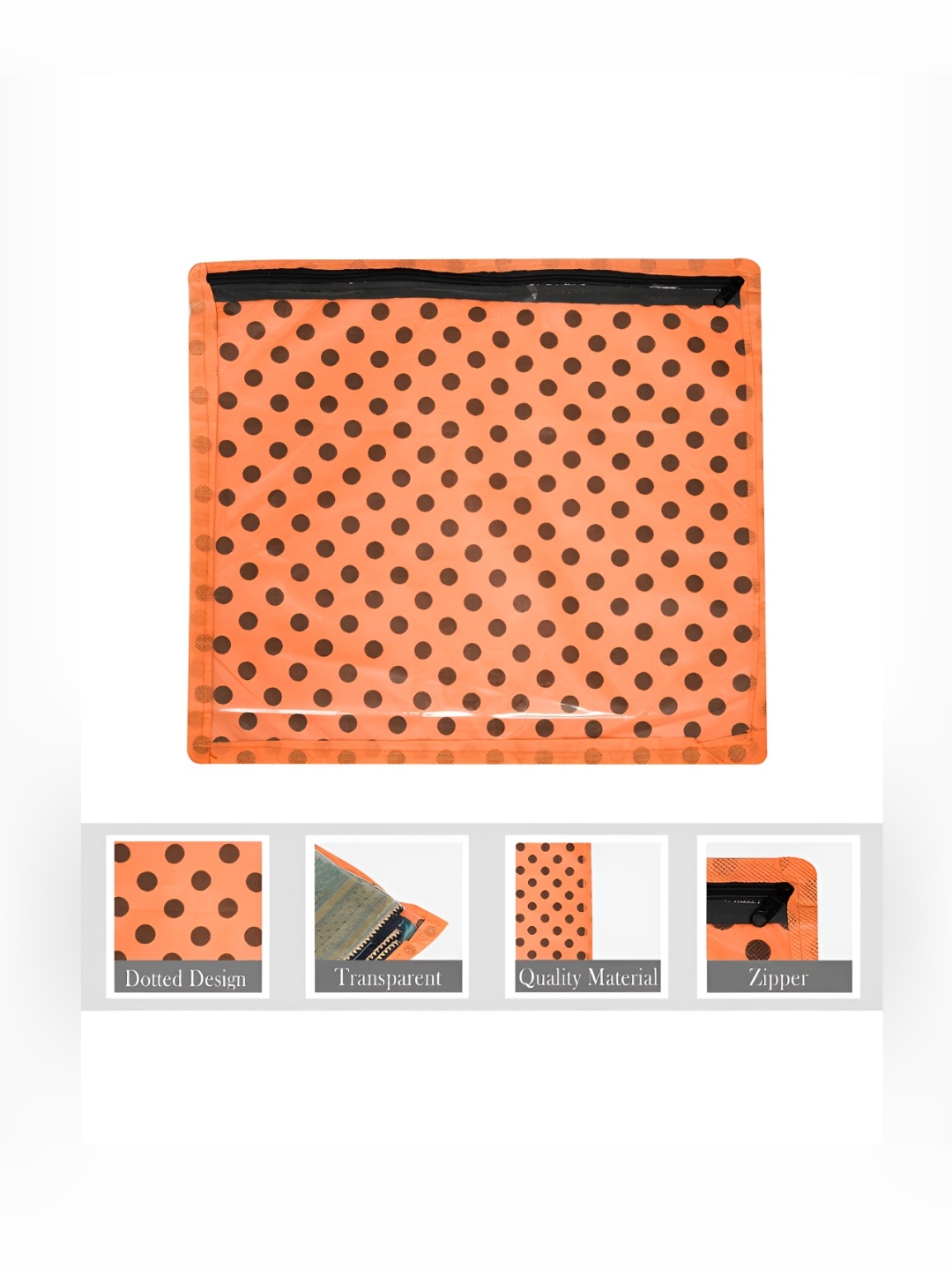 

Kuber Industries Orange & Black 24 Pieces Printed Saree Cover Organisers