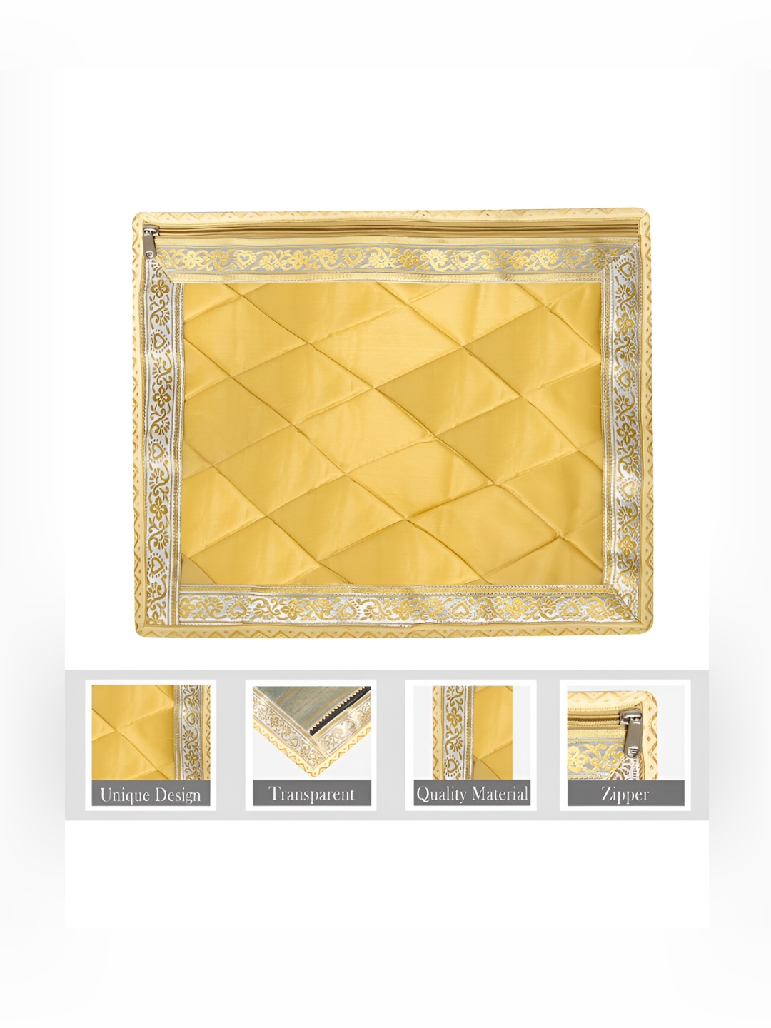 

Kuber Industries Yellow & Gold Toned 9 Pieces Saree Cover Organisers