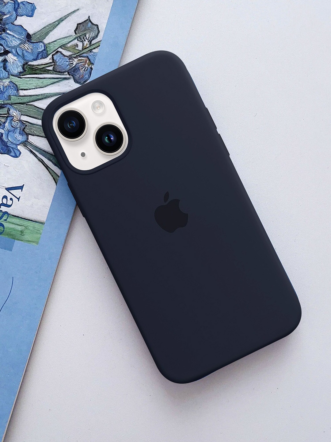 

TREEMODA Silicon iphone 15 Plus Back case, Navy blue