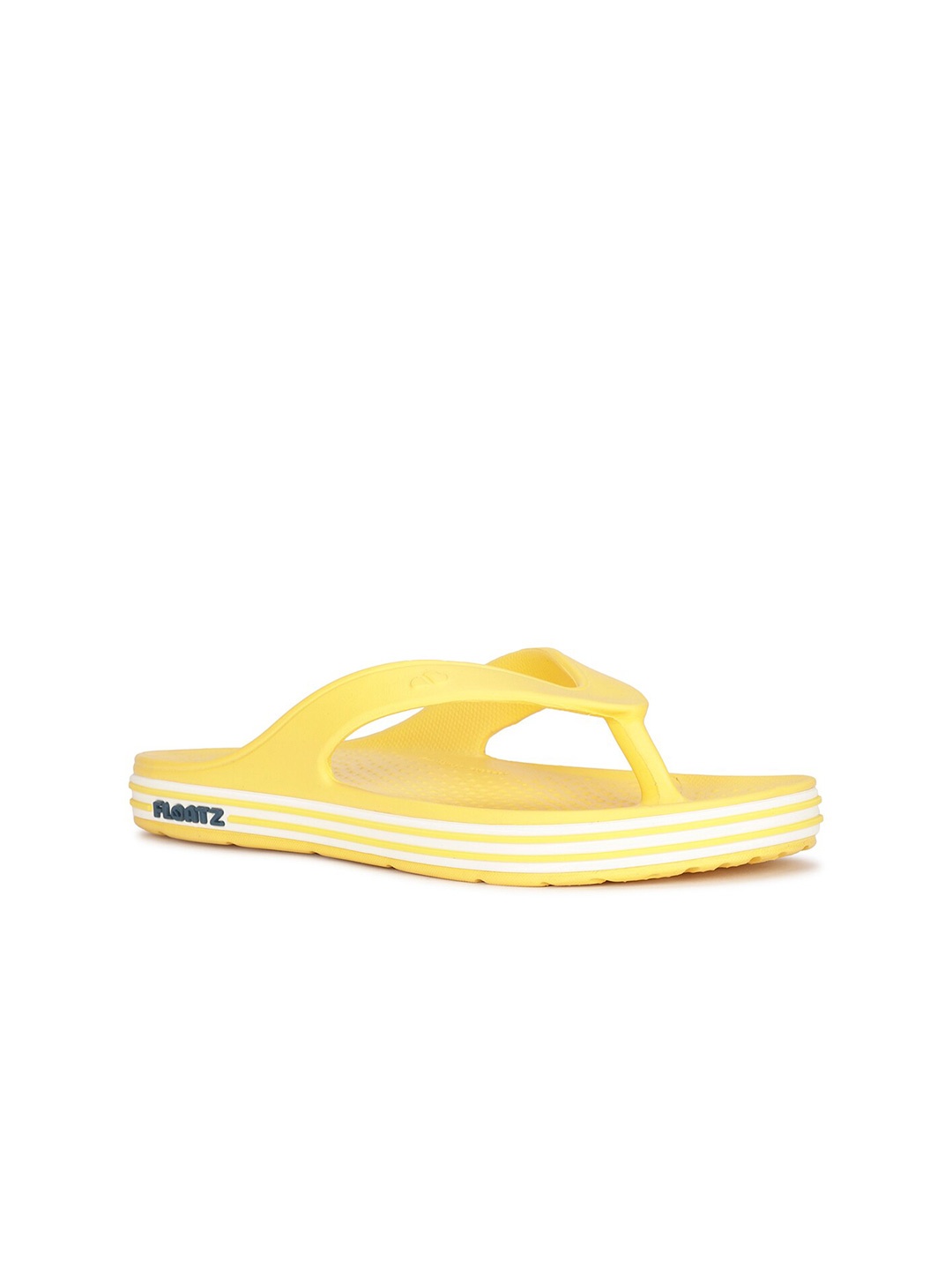 

Floatz Women Self Design Rubber Thong Flip-Flops, Yellow