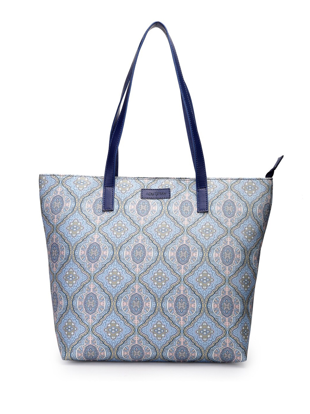 

AQUATAN Ethnic Motifs Printed Shopper Tote Bag, Blue