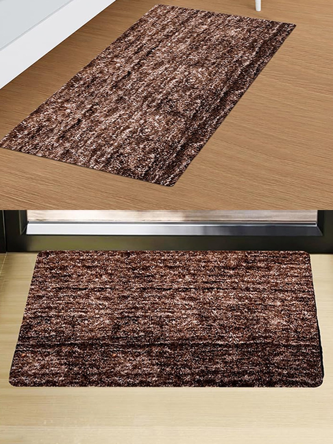 

Kuber Industries Set of 2 Doormat & Runner, Brown