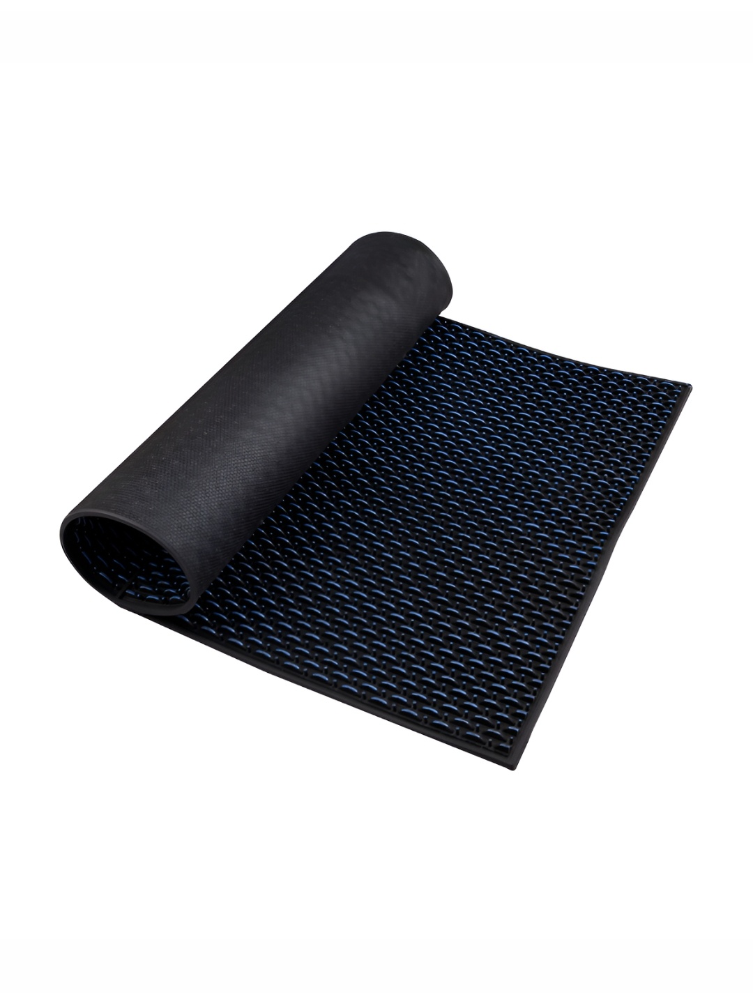 

Kuber Industries 2 Pieces Navy Blue Self-Design Anti Skid Doormat