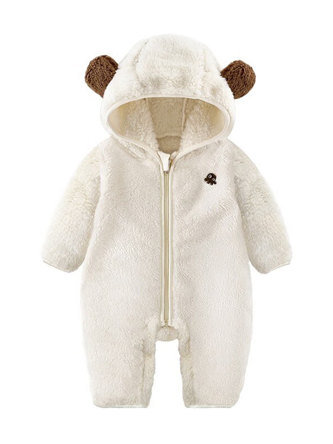 

StyleCast Infant Boys White Hooded Zip-Up Romper