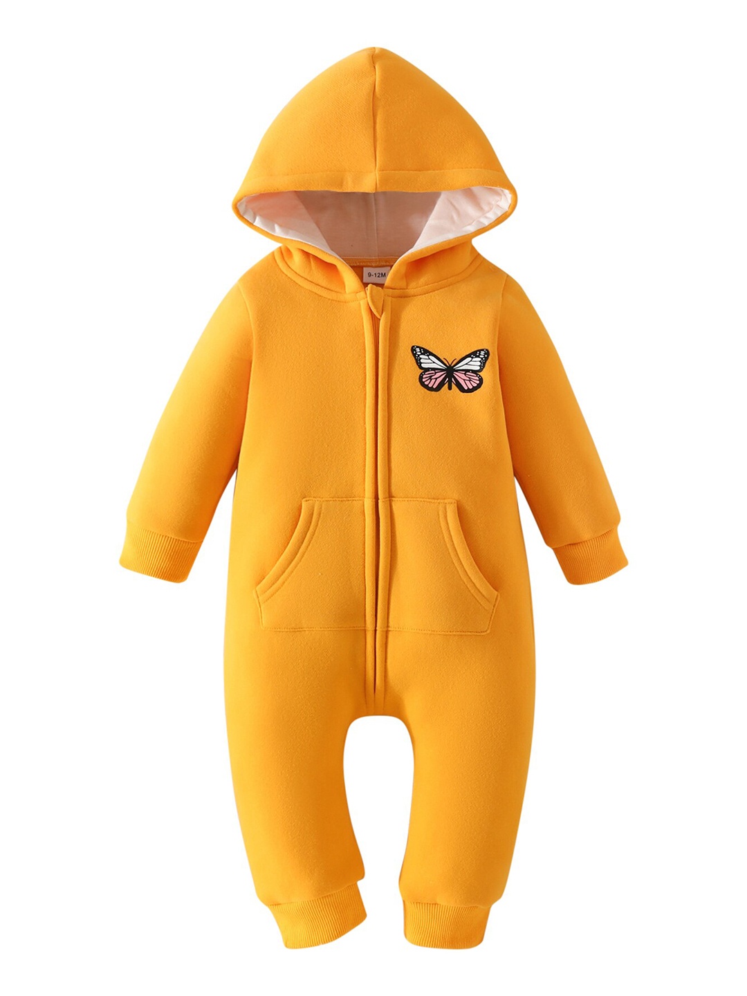 

StyleCast Infant Girls Yellow Printed Hooded Romper