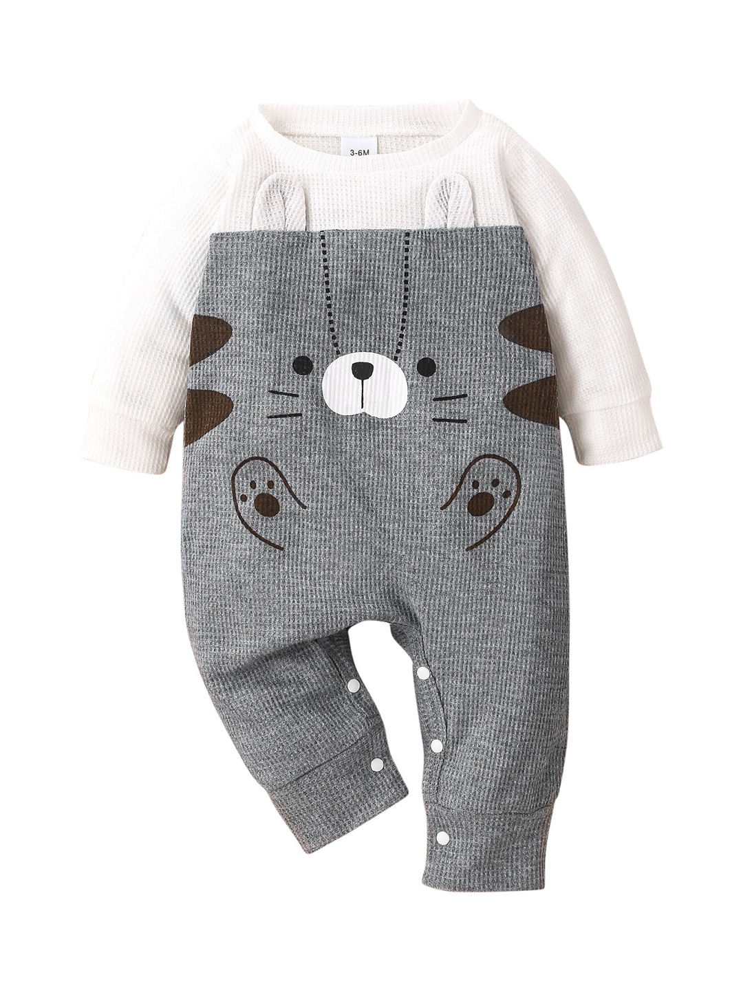 

StyleCast Infants Grey Printed Rompers
